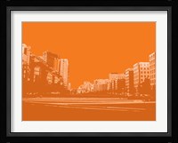 City Block on Orange Fine Art Print