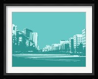 City Block on Blue Fine Art Print