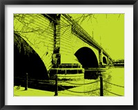 London Bridges on Lime Framed Print