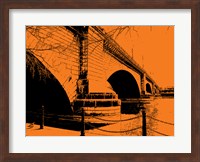 London Bridges on Orange Fine Art Print