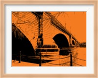 London Bridges on Orange Fine Art Print