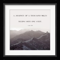 A Journey Of A Thousand Miles Framed Print