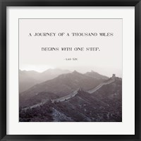 A Journey Of A Thousand Miles Framed Print