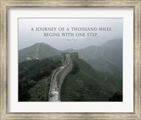 A Journey Of A Thousand Miles Quote Fine Art Print