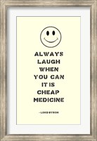 Always Laugh Lord Byron Quote Fine Art Print