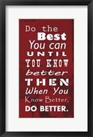Do the Best You Can Red Fine Art Print
