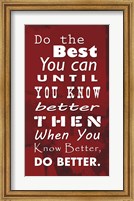 Do the Best You Can Red Fine Art Print
