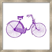 Purple On White Bicycle Fine Art Print