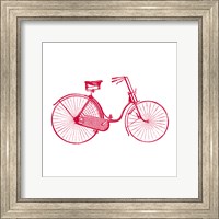 Red on White Bicycle Fine Art Print