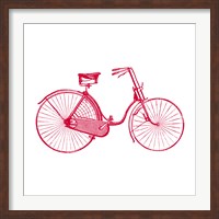 Red on White Bicycle Fine Art Print