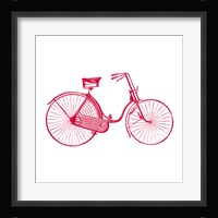 Red on White Bicycle Fine Art Print