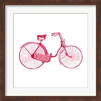 Red on White Bicycle Fine Art Print