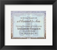 French Soap Label II Framed Print