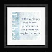 To One Person Framed Print