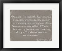 More Than Mother, Edgar Allan Poe Fine Art Print