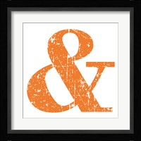 Orange Ampersand Framed Print