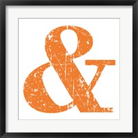 Orange Ampersand Framed Print