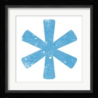 Blue Asterisk Framed Print