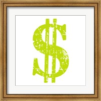Lime Dollar Sign Fine Art Print