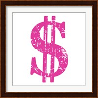 Pink Dollar Sign Fine Art Print