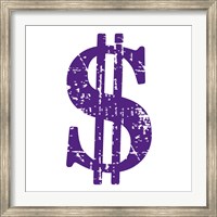 Purple Dollar Sign Fine Art Print