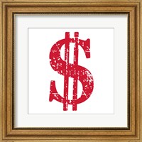 Red Dollar Sign Fine Art Print