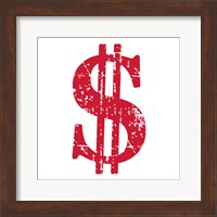 Red Dollar Sign Fine Art Print