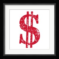 Red Dollar Sign Fine Art Print