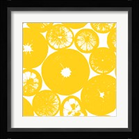Yellow Lemon Slices Framed Print