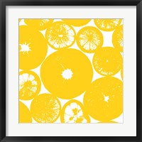 Yellow Lemon Slices Framed Print