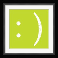 Lime Smiley Framed Print