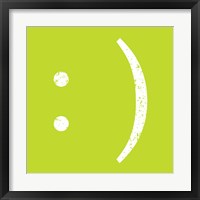 Lime Smiley Framed Print