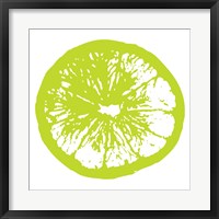 Lime Orange Slice Framed Print