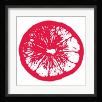 Red Orange Slice Framed Print