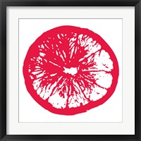 Red Orange Slice Framed Print