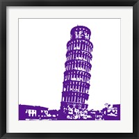 Pisa in Purple Framed Print