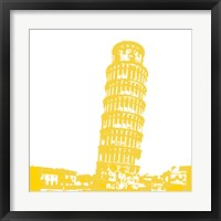 Pisa in Yellow Framed Print