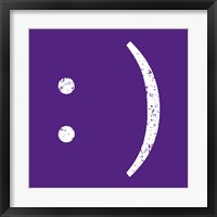Purple Smiley Framed Print