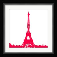 Red Eiffel Tower Framed Print