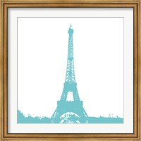 Aqua Eiffel Tower Fine Art Print