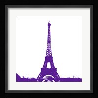 Purple Eiffel Tower Framed Print