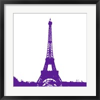 Purple Eiffel Tower Framed Print