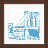 Blue Brooklyn Bridge Fine Art Print