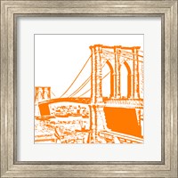 Orange Brooklyn Bridge Fine Art Print
