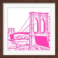 Pink Brooklyn Bridge Fine Art Print