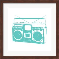 Aqua Boom Box Fine Art Print