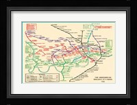 Vintage Transport Map Fine Art Print