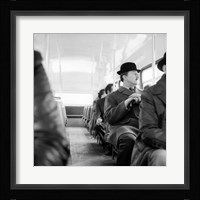 A City Gent On The Top Deck Of A Bus Fine Art Print