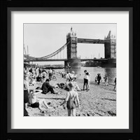 Londoners Relax on Tower Beach, 1952 Fine Art Print
