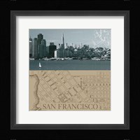 San Francisco Map I Framed Print